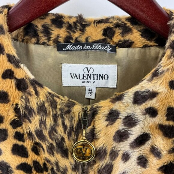 VALENTINO MISS V Leopard Print Jacket – Luxury Animal Print Outerwear - Picture 1 of 6